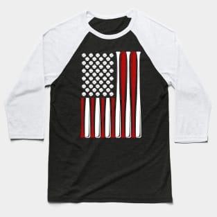 American Flag Baseball Softball Patriotic 4th of July Baseball T-Shirt